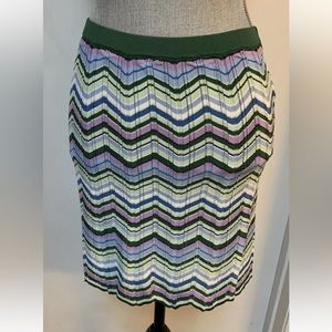 NWOT! Torn by Ronny Kobe lightweight knit chevron stripe skirt -Size M